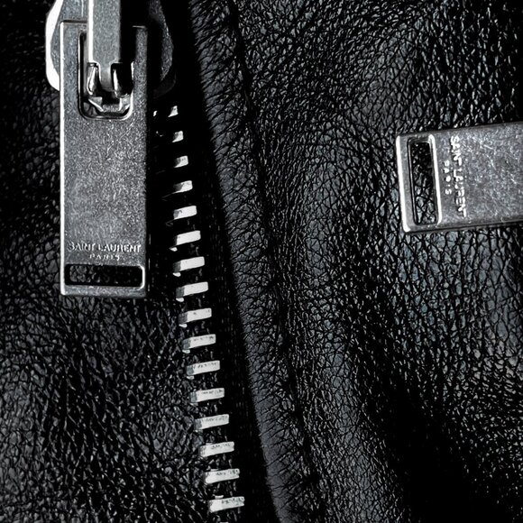 Saint Laurent 2018 Classic Black Leather Motorcycle Biker Jacket - Picture 9 of 9